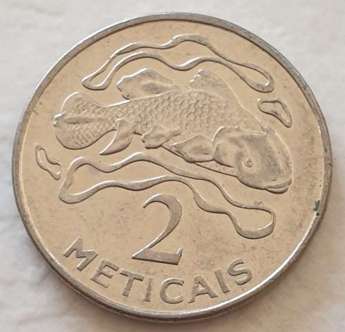 2006 - 2 METICAIS - MOCAMBIQUE - MOZAMBIQUE - COELACANTH FISH - (Nickel Plated Steel)